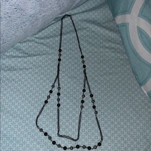 Black Beaded Necklace